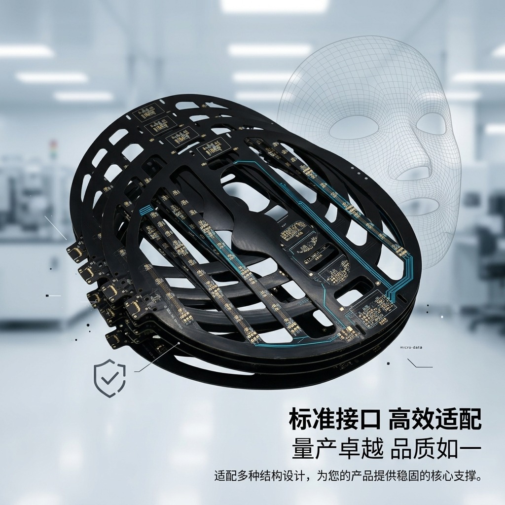 美容仪面罩FPC软板 轻薄亲肤柔性线路板 LED光疗仪排线