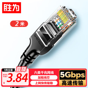 Category 6 Network Line Gigabit High Speed Broadband Line CAT6 Engineering Monitoring Computer Router Household Finished Jumper