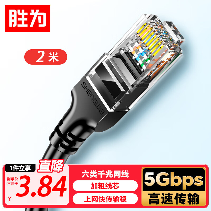 6種類のネットワークケーブルギガ高速ブロードバンドケーブルCAT6種類の工事監視コンピュータルーター家庭用完成品ジャンパー線|undefined