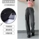 Gray overalls women's summer thin high waist wide leg straight casual design sense quick-drying American retro shipping generation