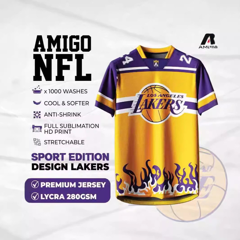 2025 Aliexpress Foreign Trade Cross-Border Nfl American Football Uniform Team Uniform 3D Digital Printing T-Shirt Short-Sleeved Men's Clothing