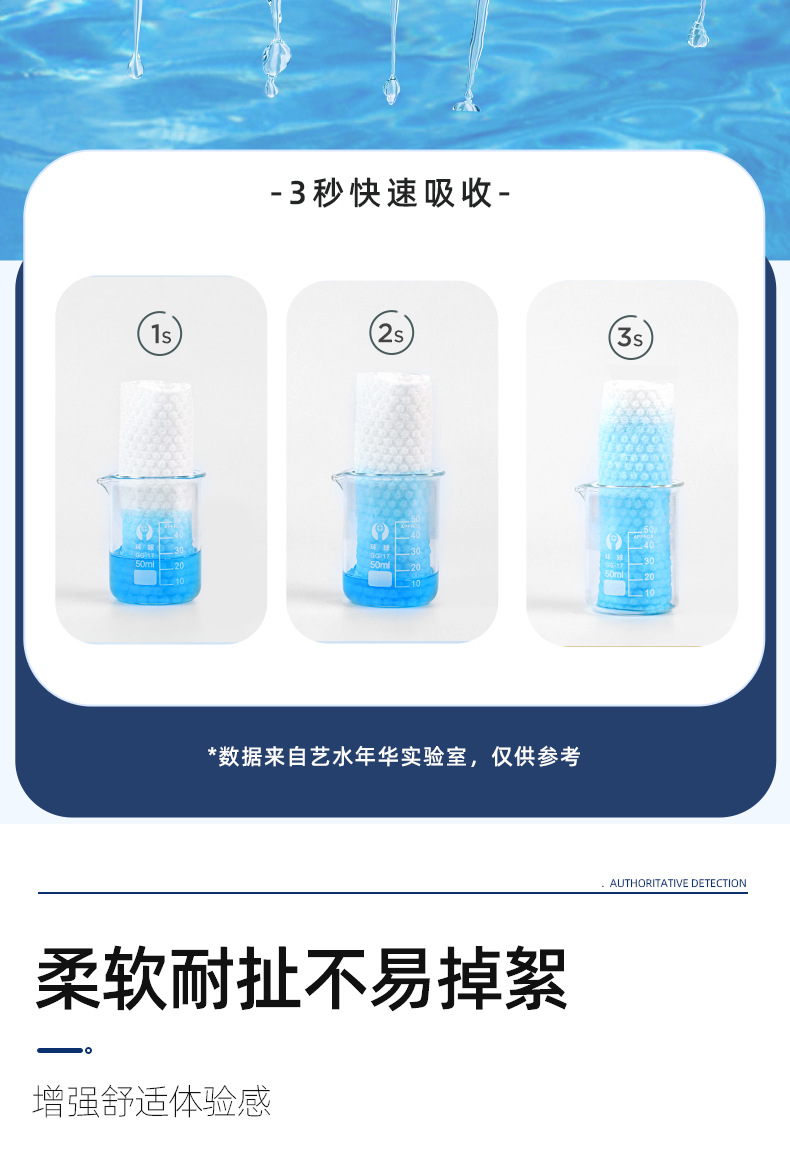 艺水年华纯棉80抽盒装一次性洗脸巾加厚珍珠纹干湿两