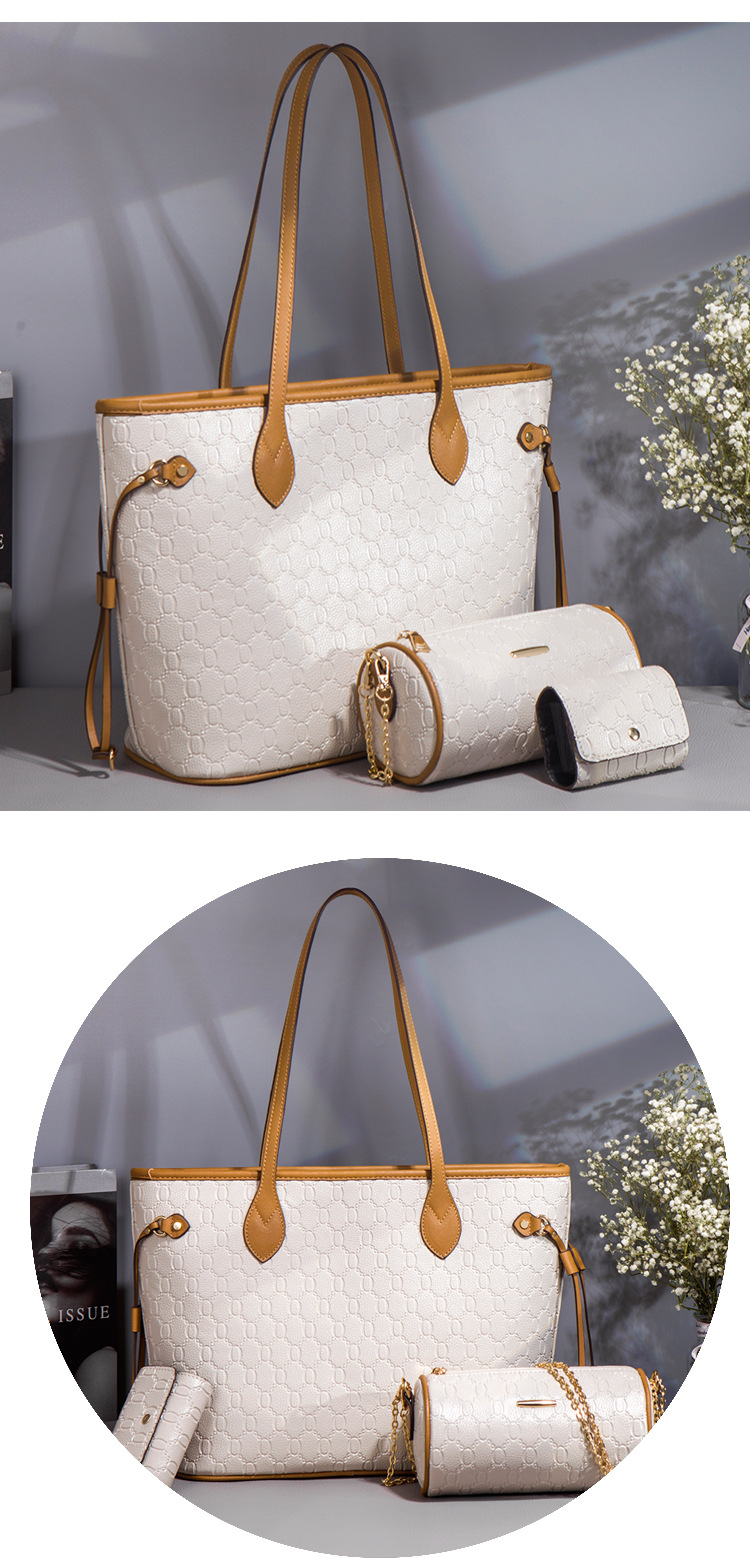 Tote Bag 2023 Fashion New High-quality Large-capacity Three-piece Set Ladies Handbag Card Holder Shoulder Messenger Bag_voghion.com