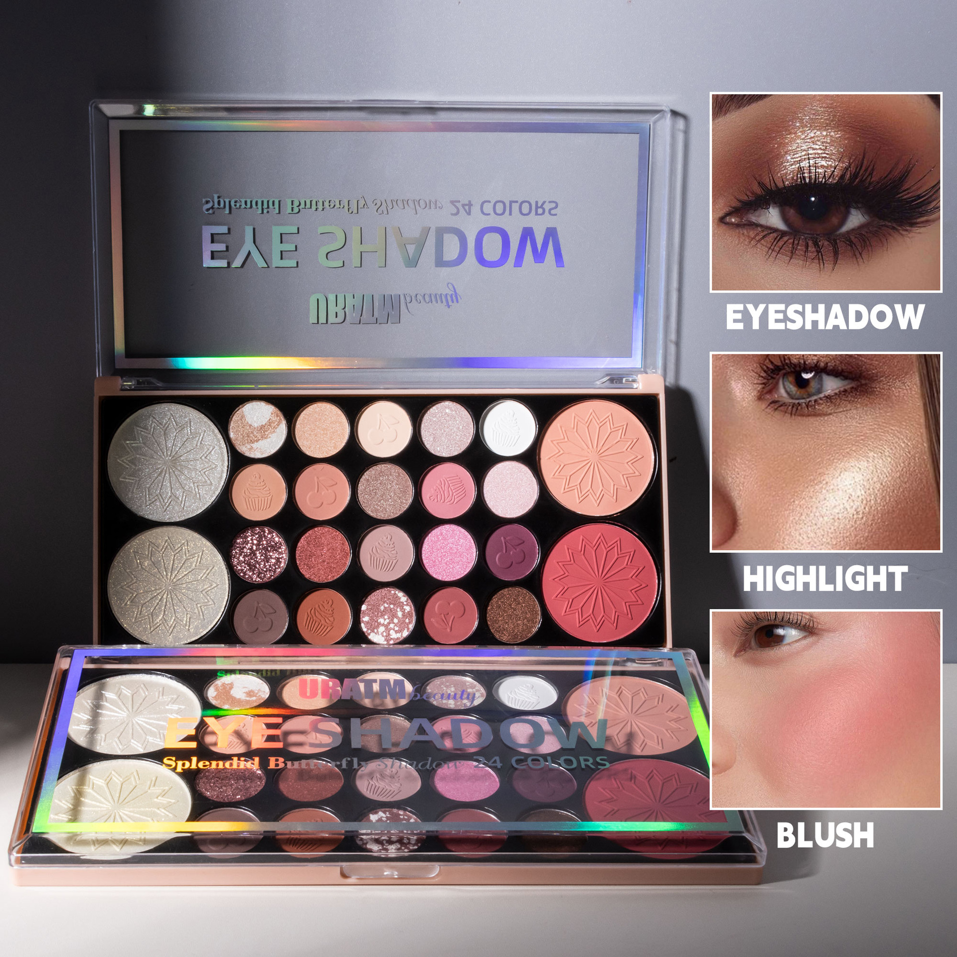 Cross-border bestseller: 24-color multi-functional all-in-one makeup palette, matte, pearlescent, eyeshadow, lipstick, blush, contour and highlight all in one undefined