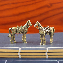 新款黄铜一马当先生肖马办公室桌面摆件一马当先黄铜工艺品小摆件