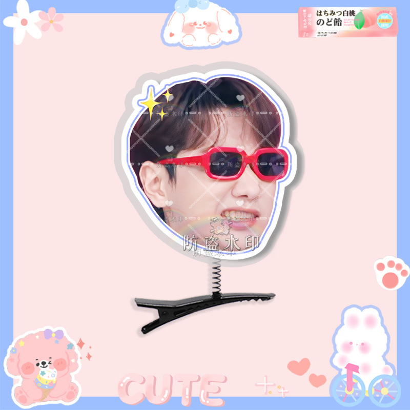 Wang Sulong 立体スプリングヘアピンヘアアクセサリーコンサートサポート周辺機器|undefined