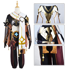Genshin Impact Cos Clothing Genshin Impact Traveler Brother Kong Cos Clothes Full Set Animation Cosplay Clothing Male Suit Female