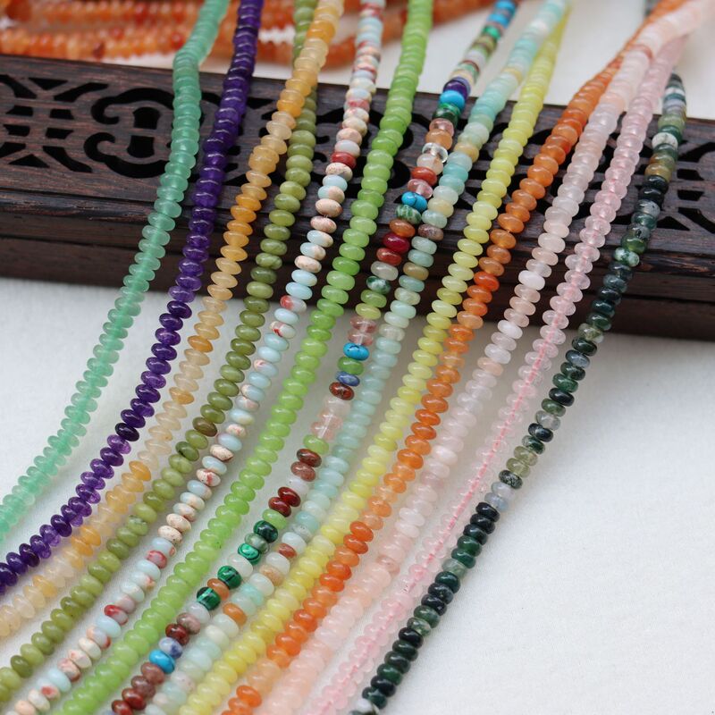2*4mm Abacus spacer scattered beads Red East tomb Green East tomb Amazon South jade beads diy handmade jewelry wholesale