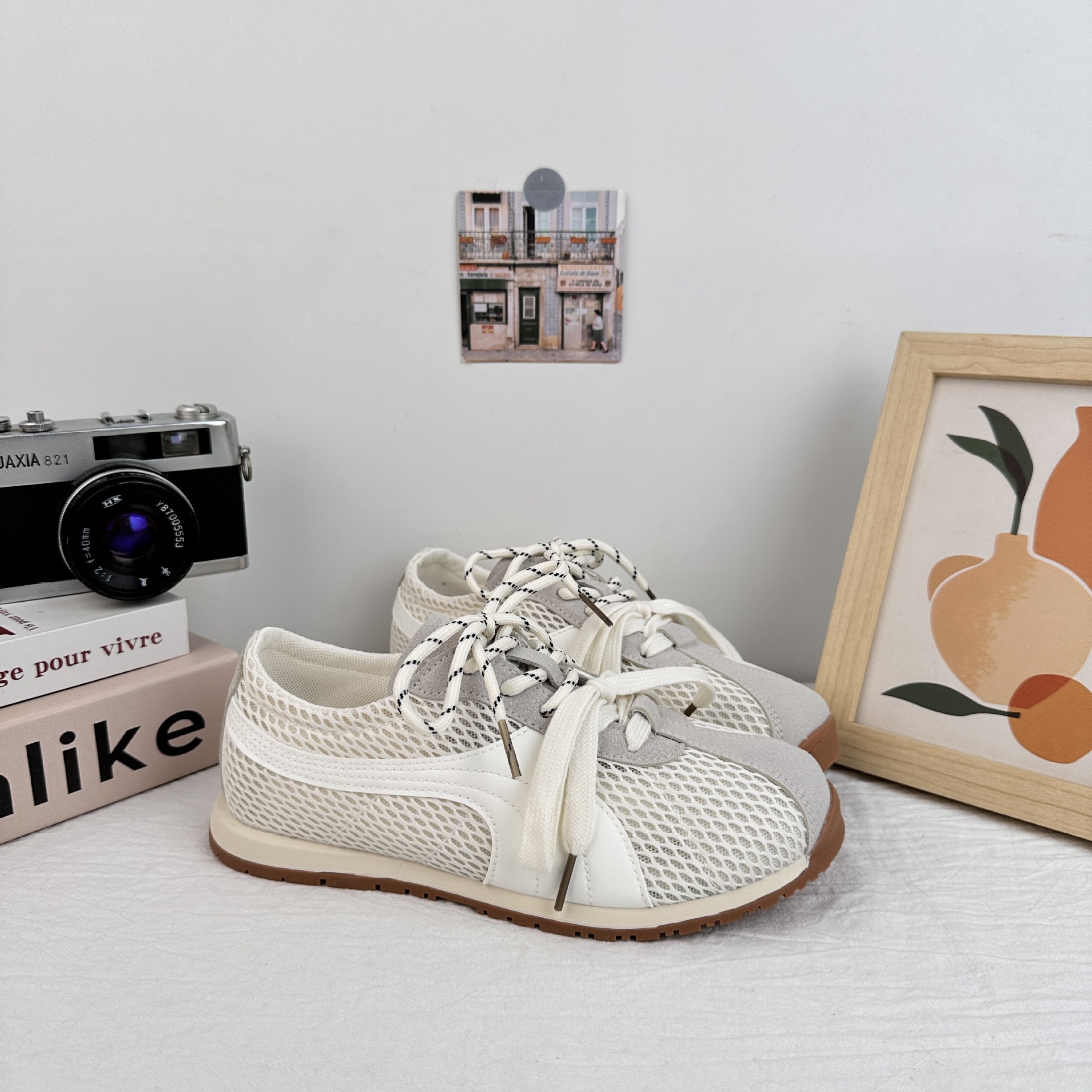 A9926ins zapatos de skate para mujeres 2025 verano nuevo estilo casual versátil suave de malla transpirable zapatos de entrenamiento alemán zapatos Agan