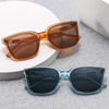 Fashionable advanced sunglasses, square sun protection cream, glasses, high-quality style, 2023 collection, Korean style, UF-protection