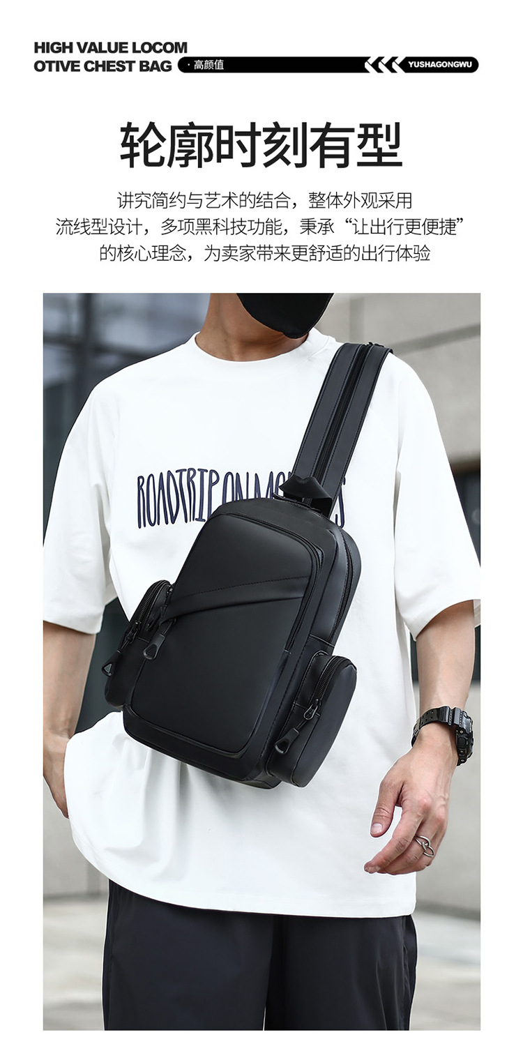 New business men's backpack, water-resistant, suitable for both shoulder and single shoulder, cross-border Oxford fabric men's computer backpack Application Scenario