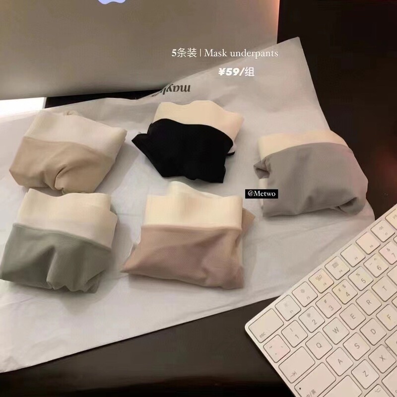 METWO Spring and Summer Japanese Mask Inner Modal Breathable Crotch Briefs Comfortable High-elastic Mid-waist Panties for Women