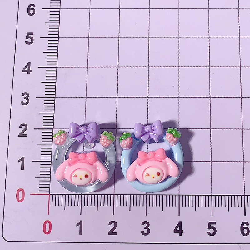 Cestas de flores de fruta de dibujos animados Sanrio accesorios de resina diy caja de teléfono móvil agujero de botón de zapato taza de agua material hecho a mano