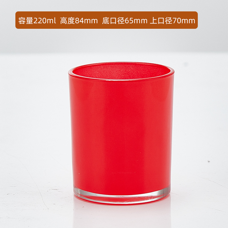 Candelaria de banano cubierta de banda de vidrio de colores vela DIY taza vacía dormitorio recipiente de candelaria de banano en candelabros