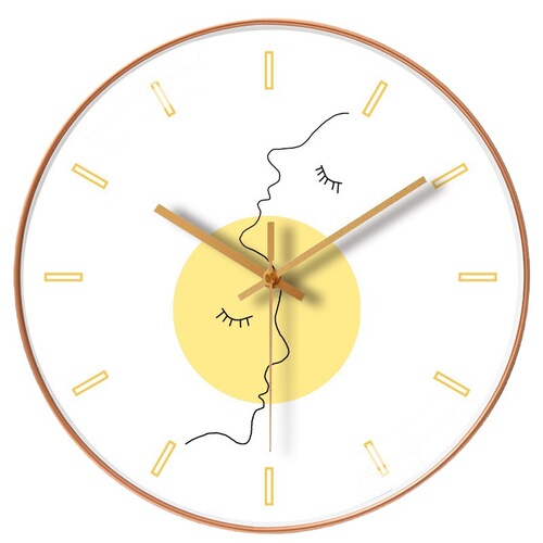8-inch 20cm Nordic Modern Creative Clock Wall Clock Home Living Room Bedroom Silent Quartz Clock