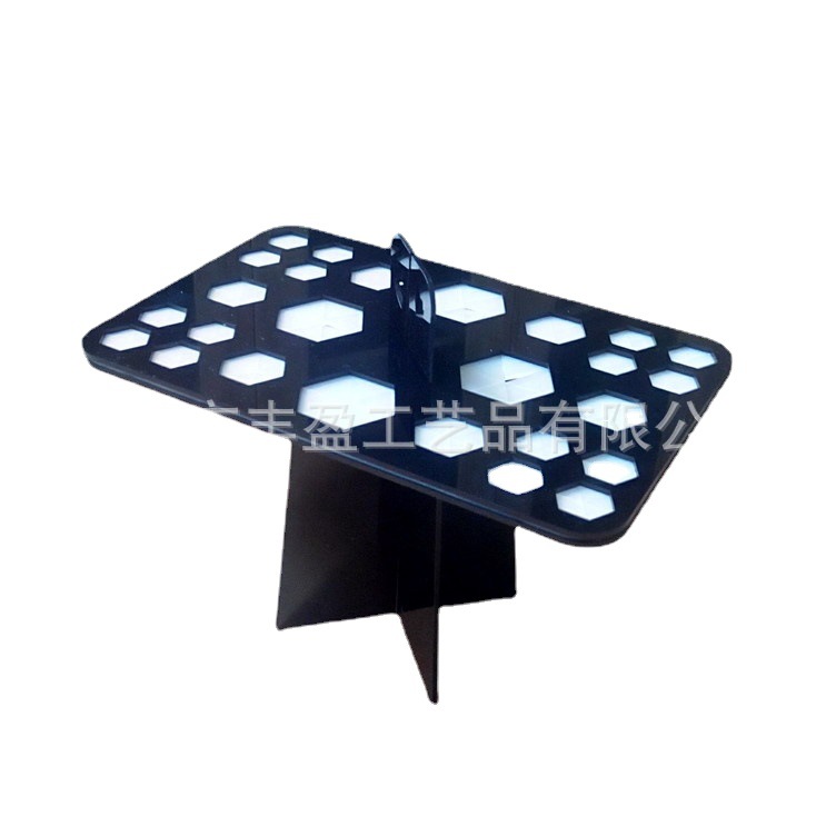 批量生产亚克力化妆刷晾晒架 有机玻璃美妆工具晾干架 化妆用具