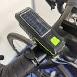 Велосипед на солнечной энергии с зарядкой, мегафон, передние фары