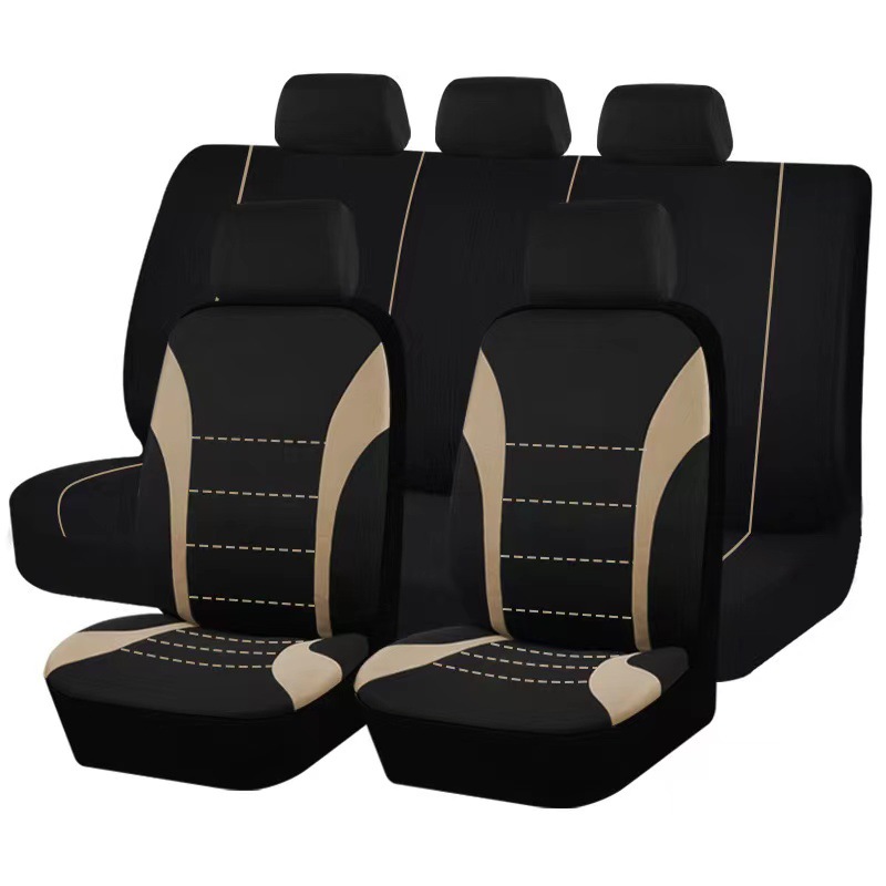 Single-Line Waistline Five-Seater 9-Piece Set of Export South American and North American General Car Seat Covers Cross-Border Europe, America and Mexico
