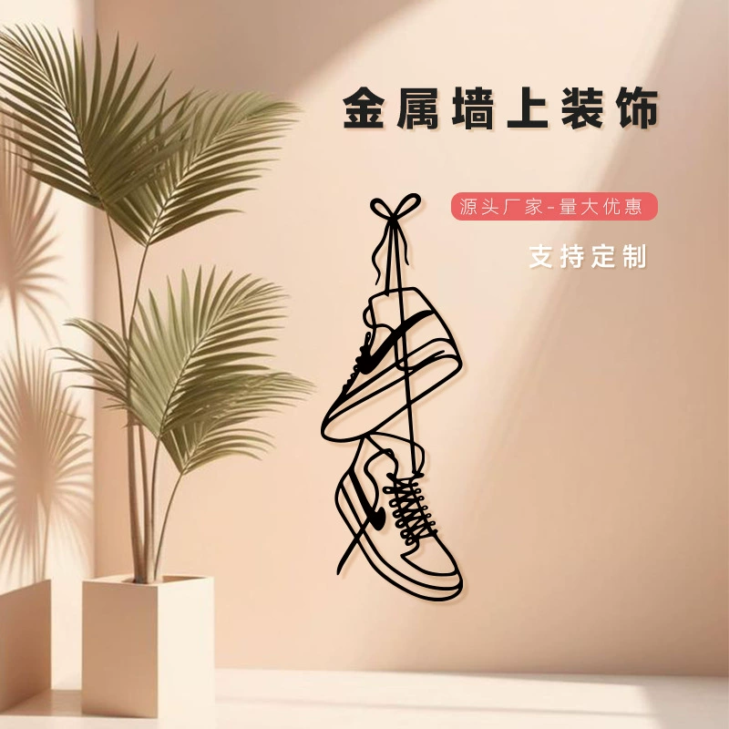 Трансграничные горячие продажи Независимая станция Amazon Новая металлическая железная обувь декоративные стены ремесла спот оптом