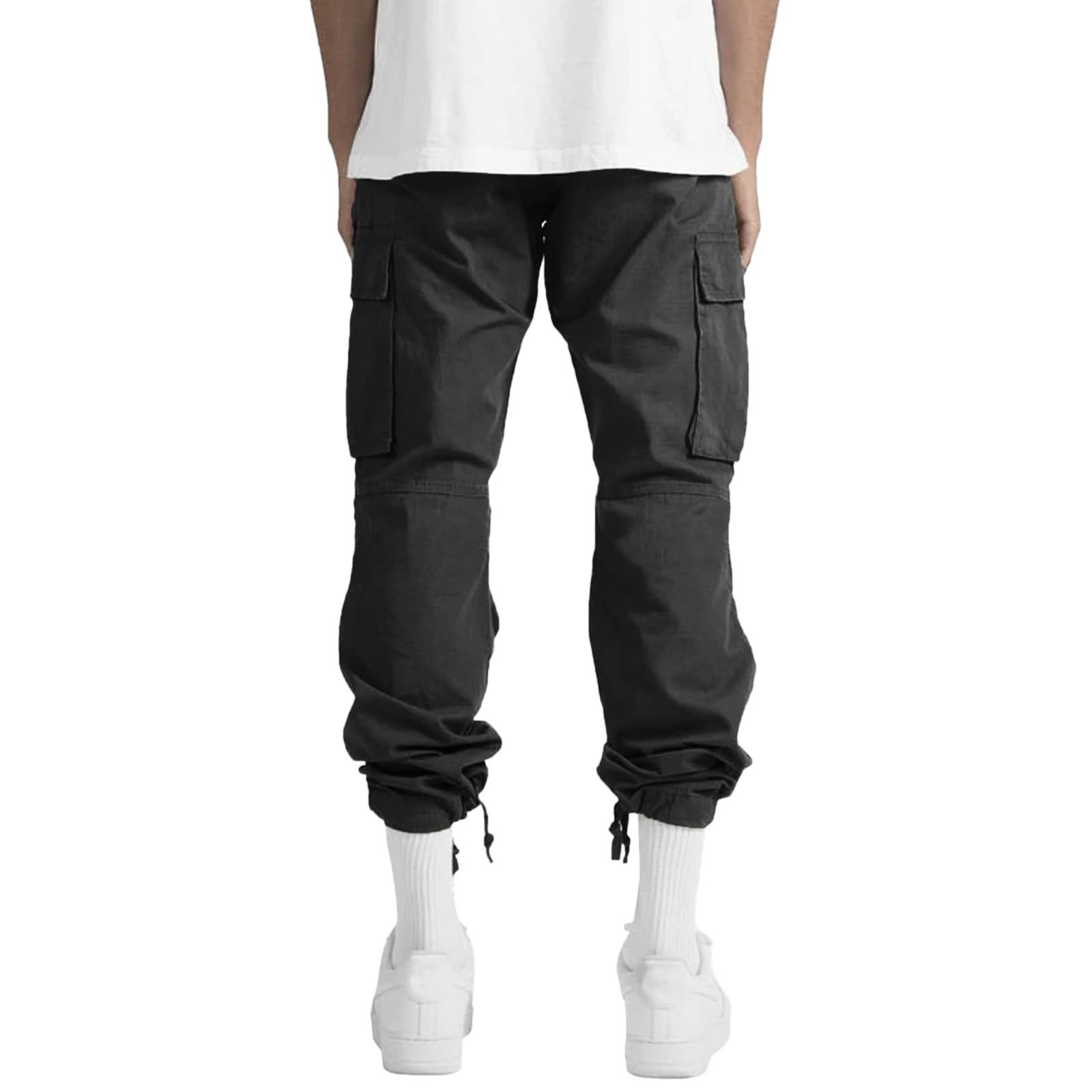 Pantalons de travail décontractés pour hommes, nouvelle collection printemps-automne, avec cordon de serrage et poches_voghion.com