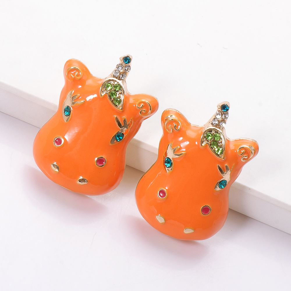 Cute Childlike Pony Alloy Earrings Wholesale display picture 4