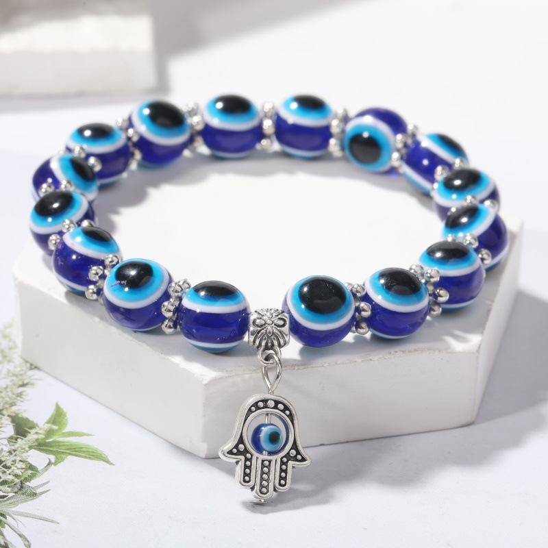15g Weight Bracelets Classification 1 Piece Quantity Holiday, Daily Occasion Beaded Material Devil's Eye Pattern Unisex Gender Knitting Design Casual Style Casual Devil's Eye  Beaded Knitting Unisex Bracelets 3