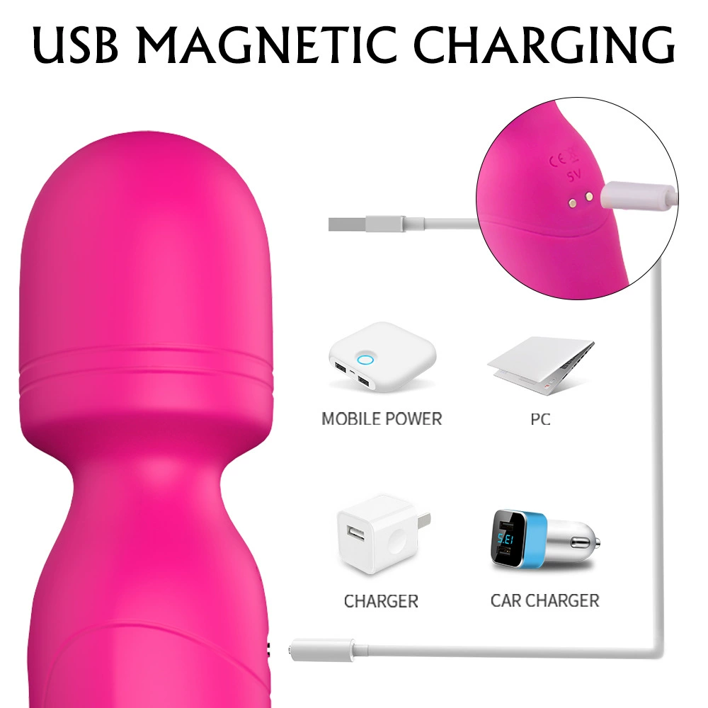 Shande S197 cross -border sex toy handheld strong earthquake heating massage stick clitoris breast massage AV stick