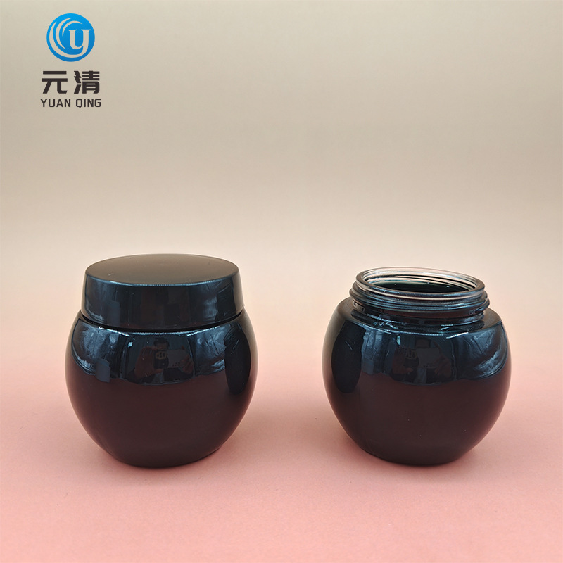 赫莲娜同款黑绷带霜膏瓶 清洁面膜罐乳液瓶 面霜化妆品玻璃分装瓶