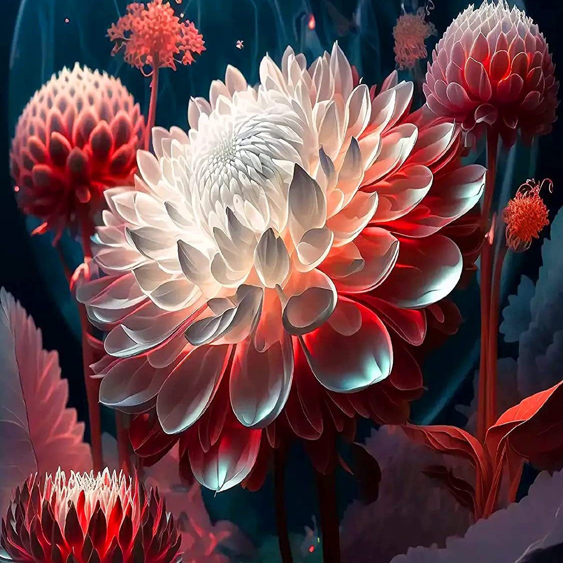 2024 nuevo diamante pintado colorido diente de león perforado a mano DIY pinturas de mampostería pinturas decorativas paisajes