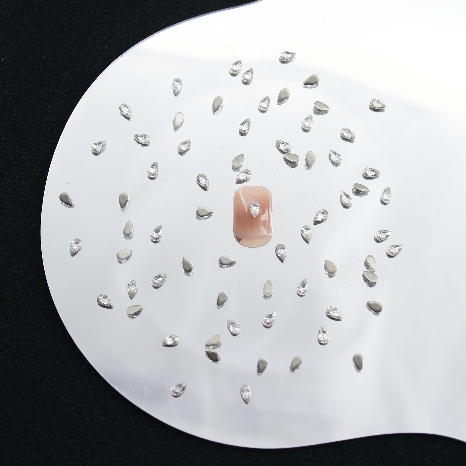 Zircon plano Blanco-3*5mm gota de agua