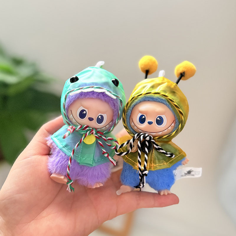 迷你版4.0LABUBU搪胶脸毛绒盲盒玩偶衣服圣诞套装小鼻嘎心底密码|undefined