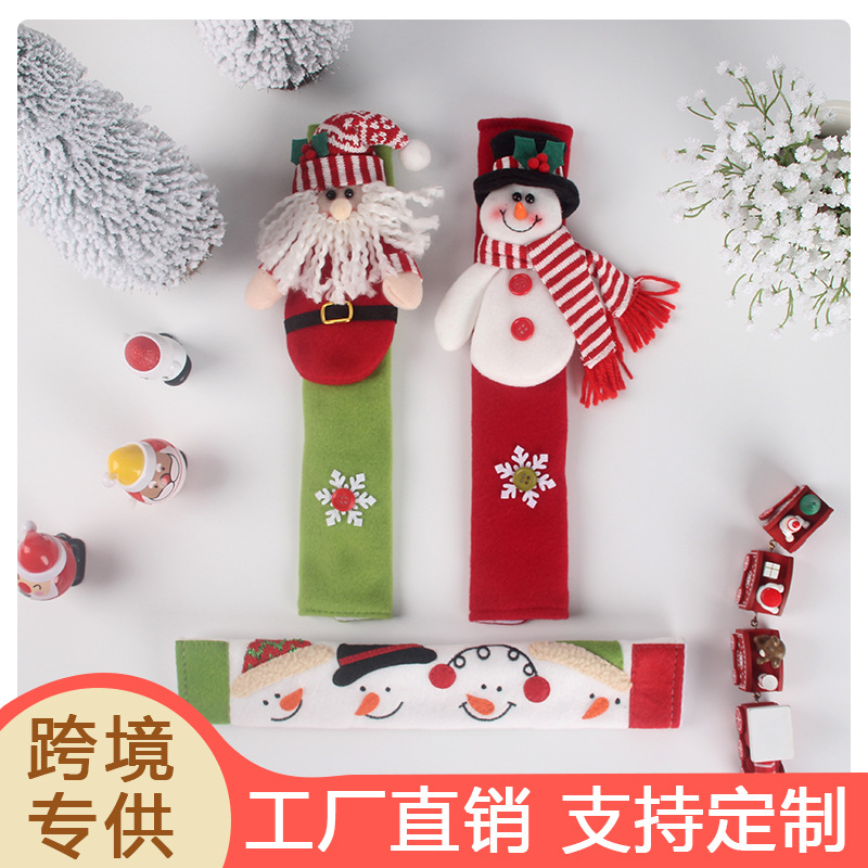 Guantes de mango para microondas/horno navideños, diseño de muñeco de nieve/Papá Noel, funda protectora
