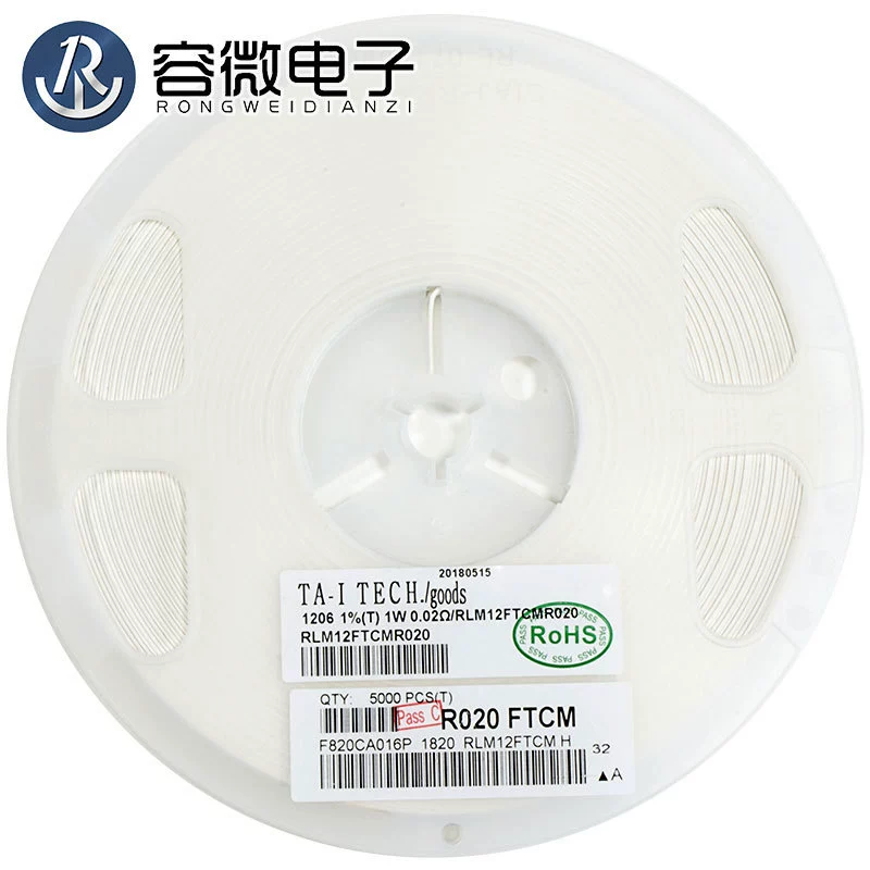 1206 1W 0.005Ω 0.005Ω 5mΩ R009 сплавной SMD резистор RLM12FTCMR005