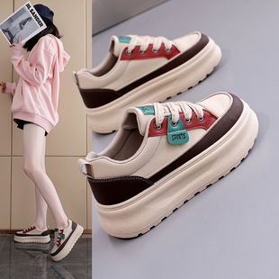 Small Height Women's Shoes Small White Shoes Women's Platform Sports Board Shoes Internet Popular Foot Shown Small New Women's Shoes KT-275