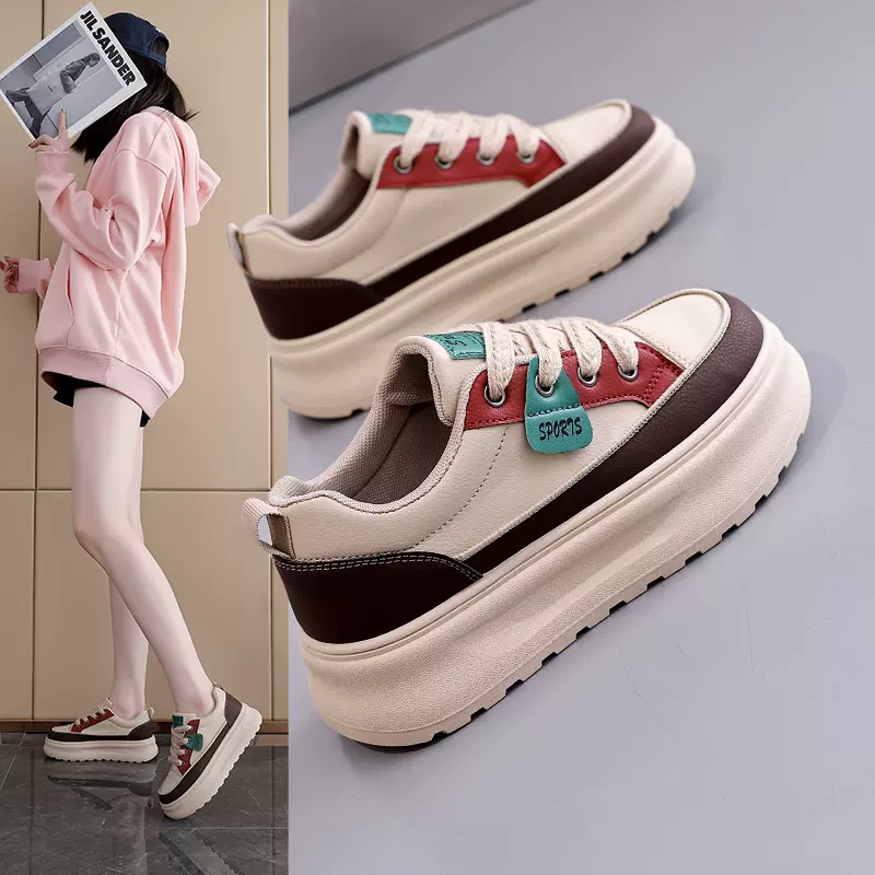 小个子增高女鞋小白鞋女厚底运动板鞋网红显脚小新款女鞋KT-275