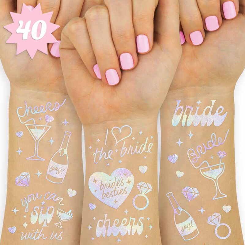 Amazon New Bronzing Laser Tattoo Sticker Single Party Wedding Bridal Metal European and American Cross-border Tattoo Sticker