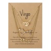 Zodiac signs, necklace, chain, brand retro set with letters, jewelry, 3 piece set, Amazon