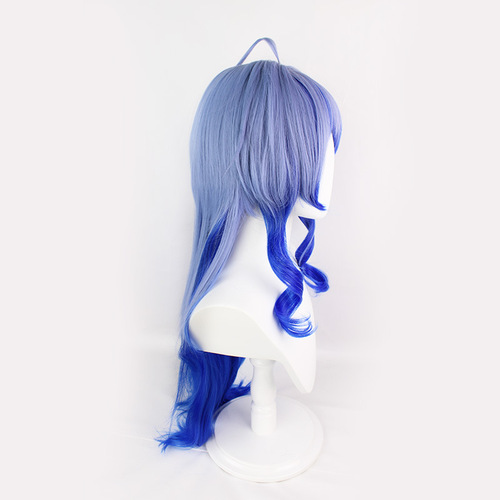 Anime film drama cosplay wigs for unisex Floating art wig anime cosplay the rain god cos wig blue gradient long hair really scalp hair set