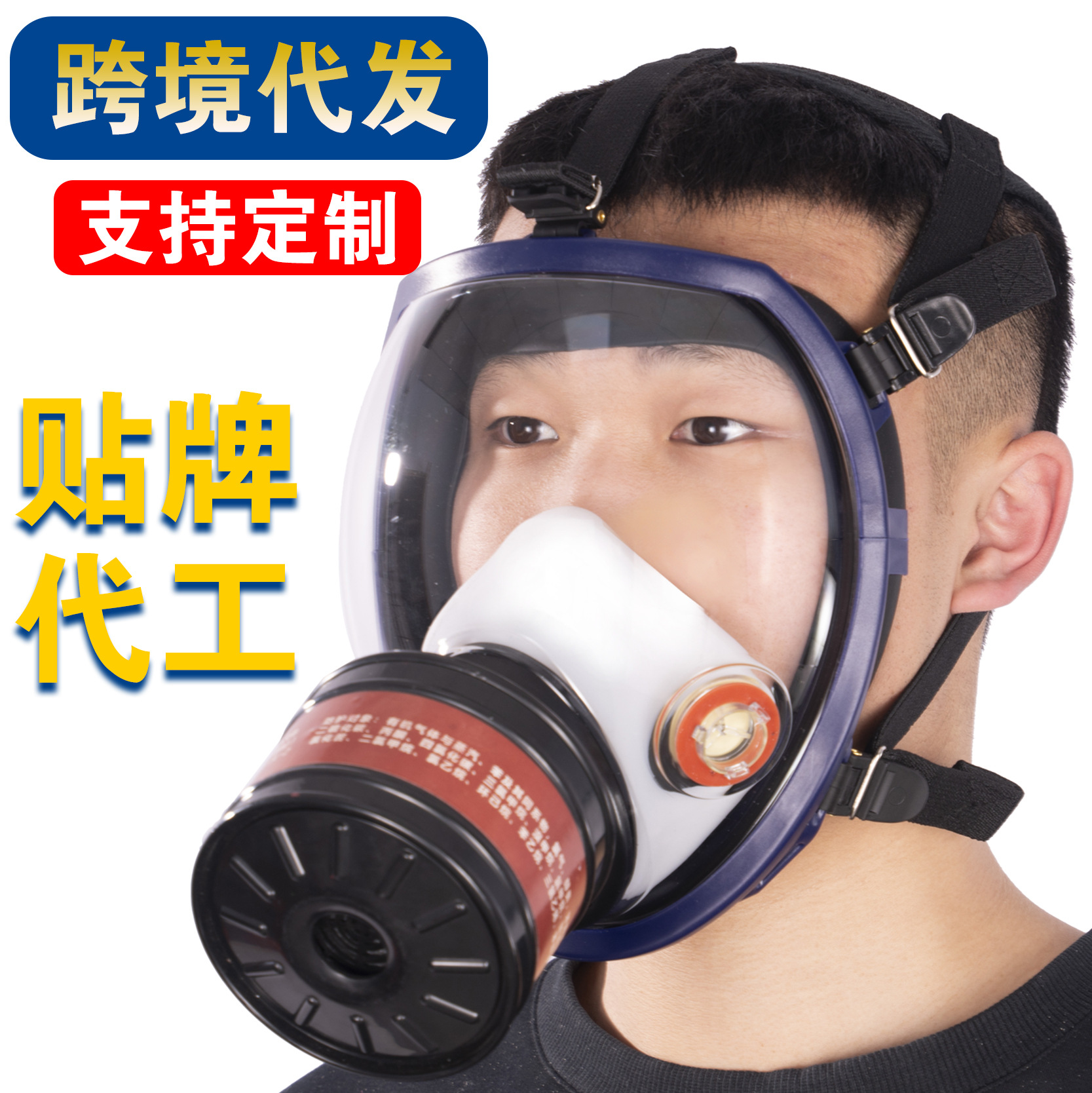 防毒面具全面罩消防喷漆应急脸罩全脸防护放毒氧气呼吸器防尘口罩