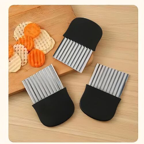 German food-grade stainless steel wavy-toothed wolf kitchen cutting tool ripple-style potato knife sticky mouse board