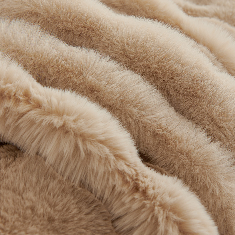 Unisex Winter rabbit plišasta prevleka za kavč zimska debela nedrseča prevleka za kavč nov slog blazine_voghion.com