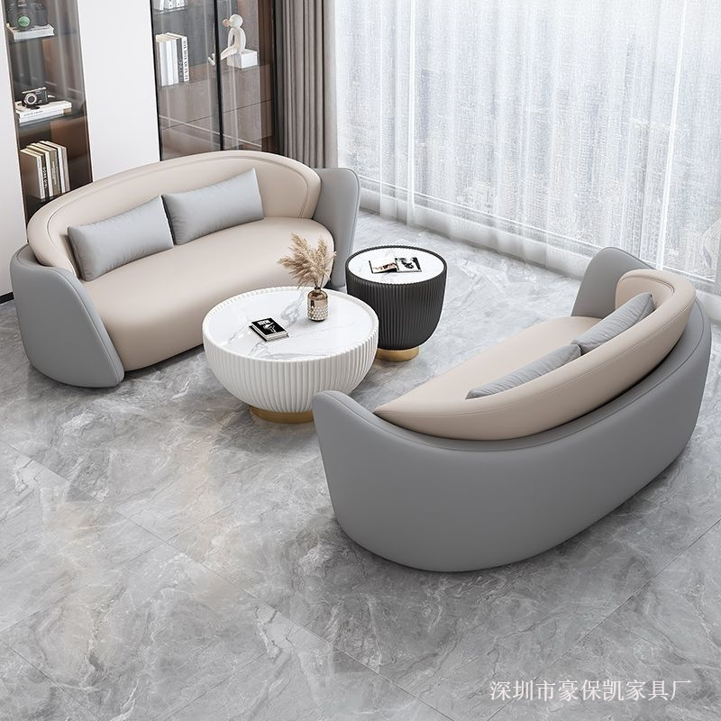 Sofá de recepción de negocios combinación de lobby de hotel sofá de negociación sala de ventas sala de salón de belleza sofá mesas y sillas
