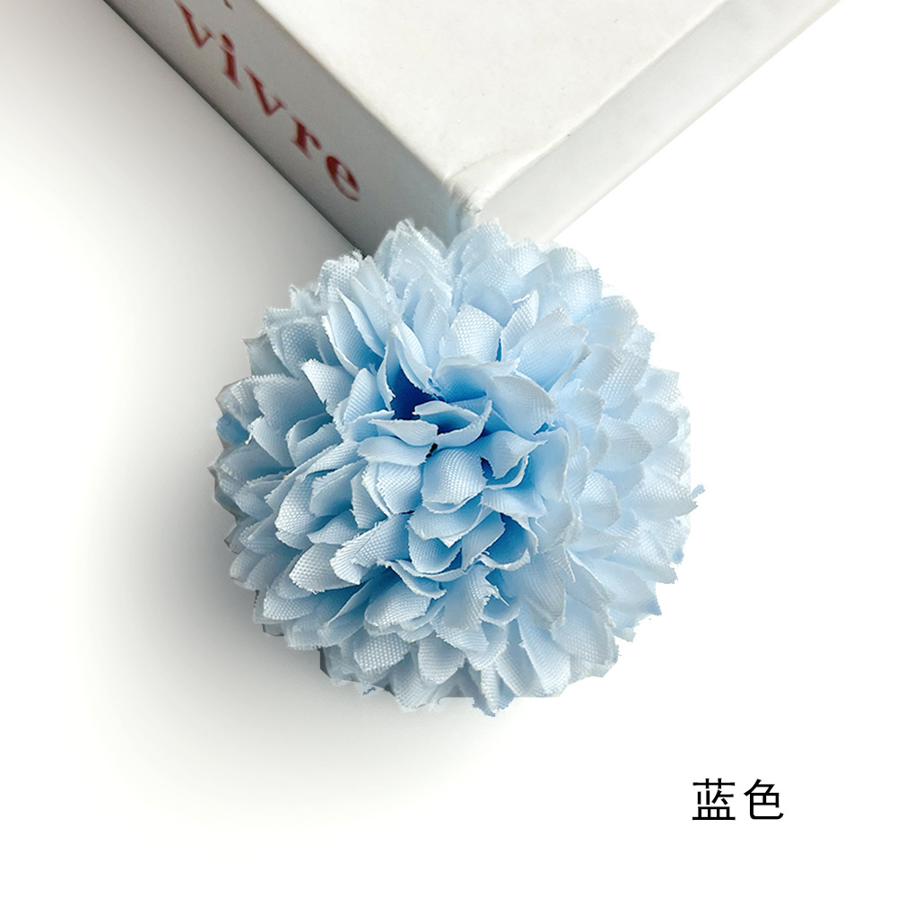 Simulación de laosina crisântemo flores de ping-pong crisântemo diel accesorios de ropa toque de cabeza diente de león acompañante caja de regalo