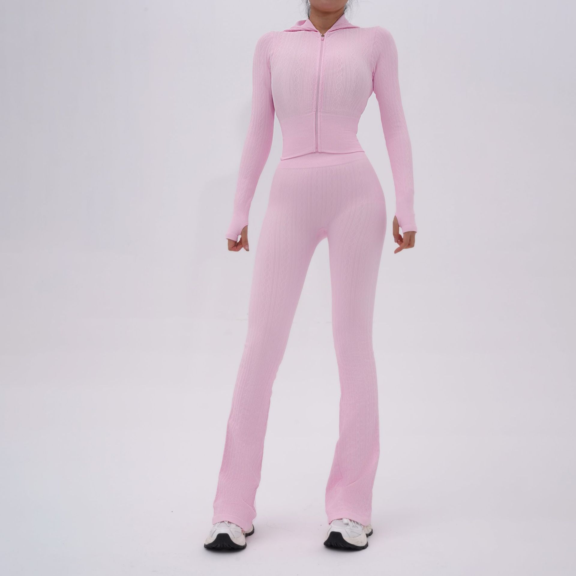 Cross-border nuevo ajuste de ropa de yoga adelgazante, moda femenina de elevación de cadera abdominal, ejercicio al aire libre, ejercicio de fitness yoga