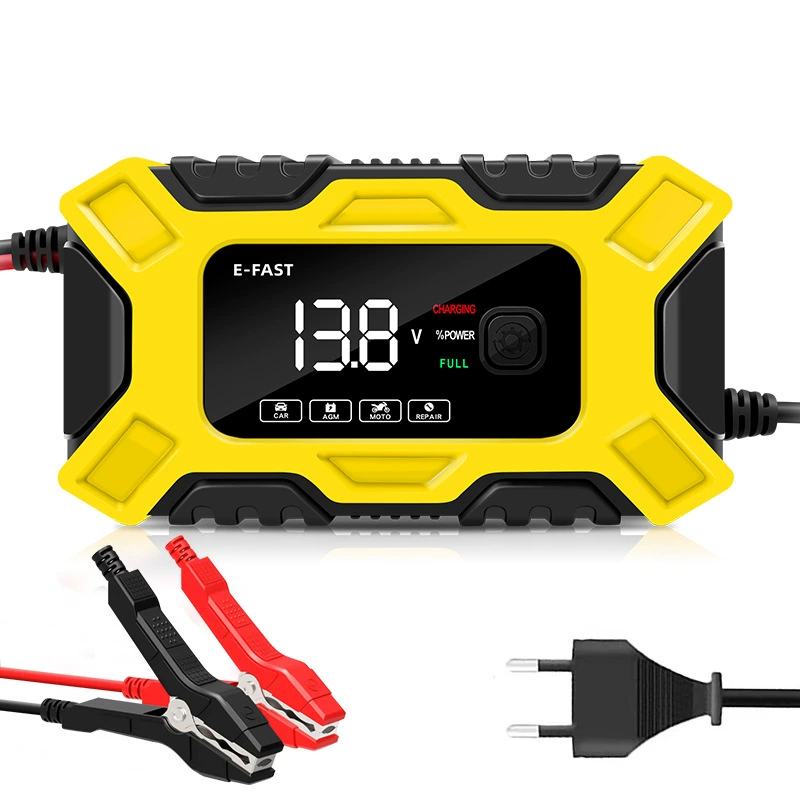 Зарядное устройство E-FAST для автомобильных аккумуляторов 12В, зарядное устройство для мотоциклов, зарядное устройство для ремонта аккумуляторов, умное зарядное устройство