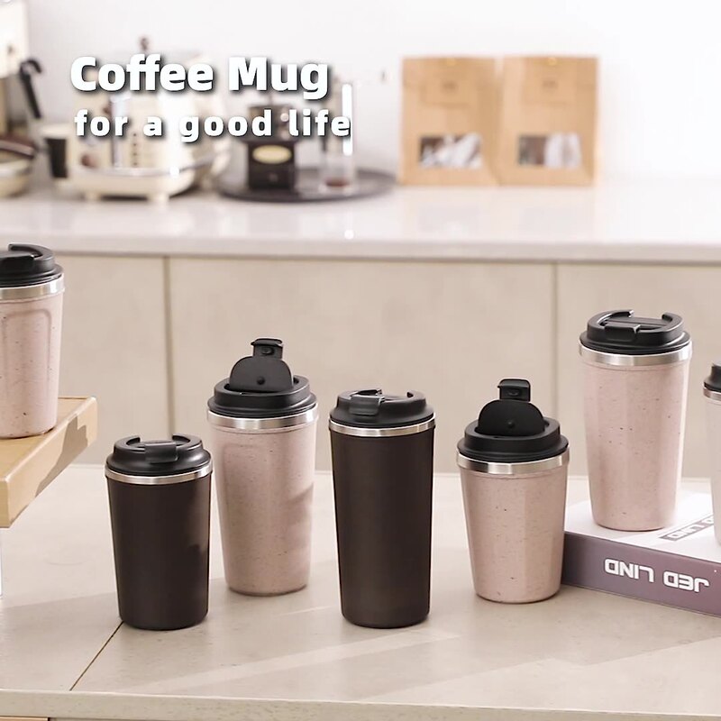 Anti-Tip Insulated Cup for Recycling Coffee Grounds, Water Cup, Milk Tea Cup, Eco-Friendly Material Containing 30% Coffee Grounds Coffee Cup Anti-Tip Insulated Cup for Recycling Coffee Grounds, Water Cup, Milk Tea Cup, Eco-Friendly Material Containing 30% Coffee Grounds Coffee Cup
