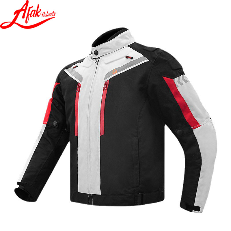 AFAK verano motocicleta ciclismo ropa reflectante transpirable de moda los hombres de malla de la motocicleta ropa impermeable
