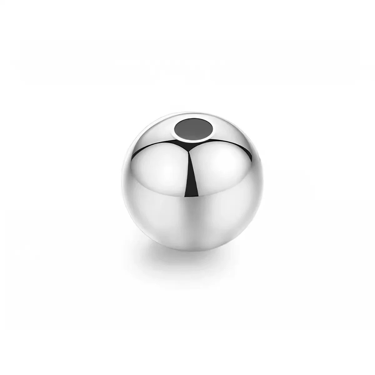 S925 Pure Silver Polished Beads by the Gram, Loose Beads for Bracelets and Necklaces, DIY Semi-Finished Beads, Plain Beads