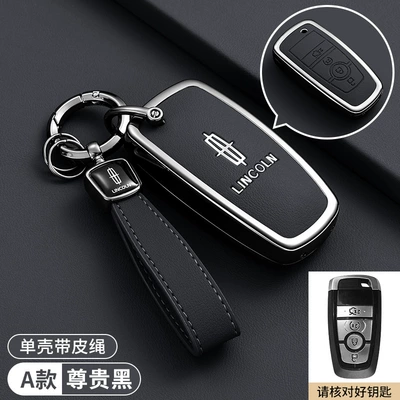 case, 25 models of Lincoln | Car key bag - lincoln-a-model-four-button-premium-black-special-hand-strap
