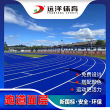 学校塑胶跑道橡胶颗粒跑道户外地胶跑道施工运动塑胶跑道材料厂家
